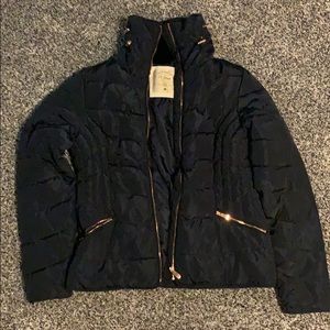 Navy Blue Puffy Coat